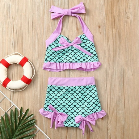 

Cathalem Girls Guard Swimwear Baby Kids Toddler Girls Swimwear Summer Bikini Print Bowknot Swimsuit Outfits Girls Guard Swimsuit Swimwear Green 110