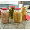 thumbnail image 3 of Vibz Wide Mouth Mason Jars with Lids, Food Storage Gallon Glass Jars for Kombucha, Tea, Canning & More, 4 Pack, 3 of 8