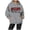 Dark Gray, variant on Women's Letter Printed Round Neck Pullover Street Long Sleeve Pullover Hoodie Holiday Staples Women