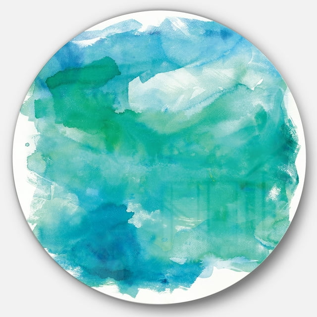 Designart 'Sea Glass' Farmhouse Metal Circle Wall Art
