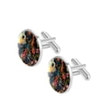 thumbnail image 2 of Dinosaur Elegant Silver Men's Cufflinks for Formal Attire, Made of Stainless Steel, for Business Meetings, 2 of 6