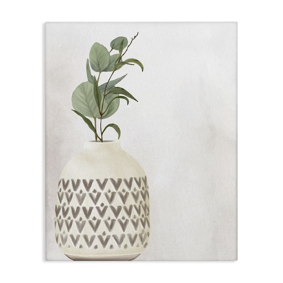 Stupell Industries Scandinavian Single Eucalyptus Herb Sprig Patterned Plant Vase Canvas Art, 16 x 20, by Kim Allen