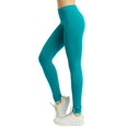 thumbnail image 1 of LAVRA Women's Full Length Spandex Colored Leggings-Teal, 1 of 1