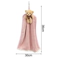 thumbnail image 6 of Naierhg Hand Towel with Lanyard Cartoon Soft Microfiber Cute Bear Design Kitchen Hanging Wipe Hand Towel Cloth Daily Use Khaki, 6 of 8