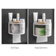 thumbnail image 3 of Zootealy Desktop Paper Towel Dispenser with Storage Shelf Wall Mounted Paper Towel Holder Dispenser Self Adhesive Toilet Tissue Garbage Bags Dispenser Paper Extraction Dispenser for Kitchen Bathroom, 3 of 8