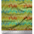 thumbnail image 1 of Soimoi Cotton Voile Fabric Leaves & Bellflower Artistic Printed Craft Fabric by the Yard 56 Inch Wide, 1 of 1