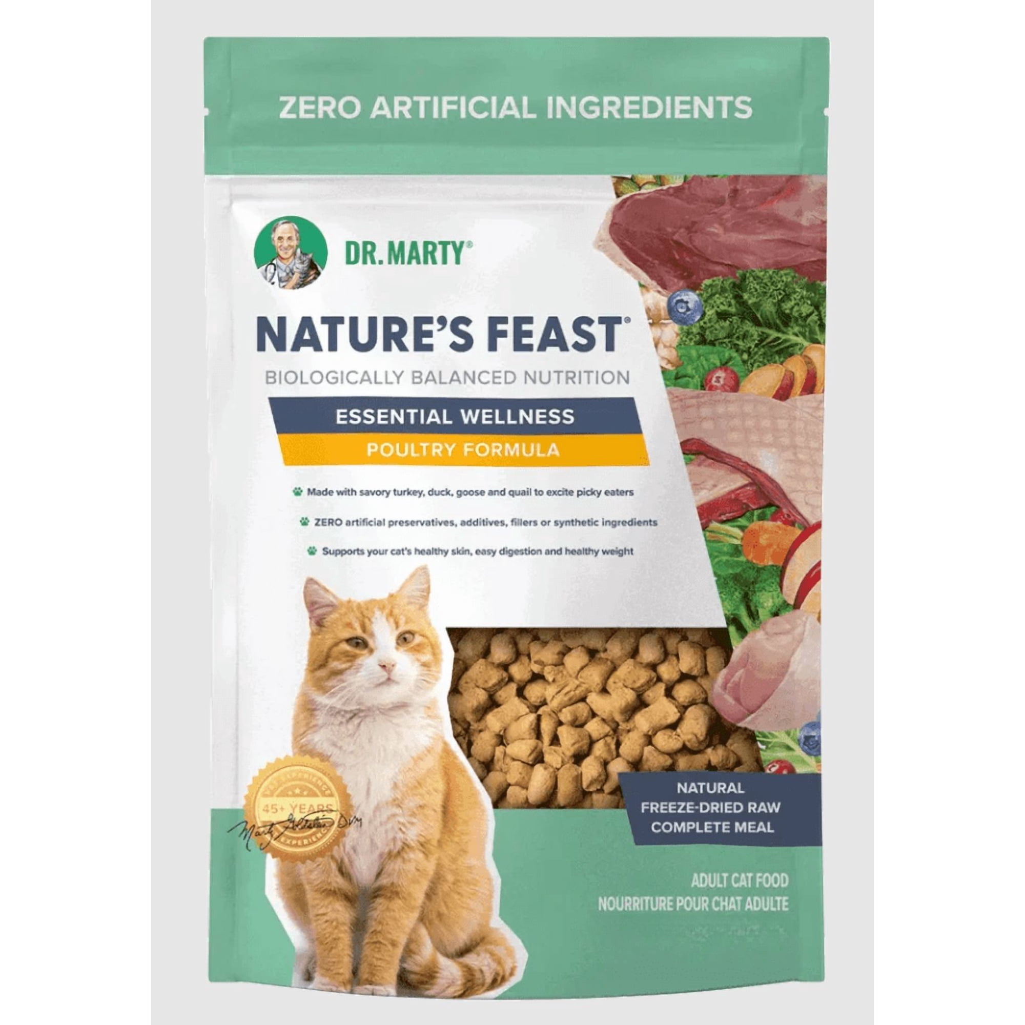 Dr. Marty Nature's Feast Essential Wellness Poultry Freeze Dried Raw Cat Food 5.5 oz