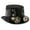 Black, variant on Steampunk Headpiece Tall Hat with Goggles Adjustable PU Strap Roleplay Props Hat