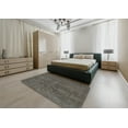 thumbnail image 4 of Ahgly Company Indoor Square Mid-Century Modern Taupe Brown Oriental Area Rugs, 3' Square, 4 of 6