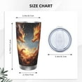 thumbnail image 4 of KLL Red And Gray Flame Fox Print 40oz Stainless Steel Insulated Car Cup with Spillproof Lid - Keep Your Drink Hot or Cold on the Go-Straw Three-piece Set, 4 of 8