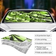 thumbnail image 5 of XMXY Car Sun Shade Windshield, Abstract Retro Green Automotive Front Window Sun Visor for Cars SUV Trucks, Medium Size, 5 of 8