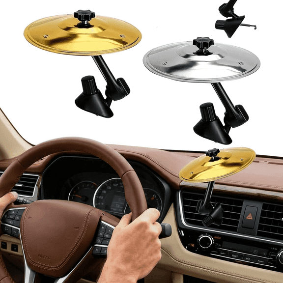 Mini Drum Cymbal Car Air Vent Clips, Musical Instrument Design Dashboard Decorations for Music Lovers