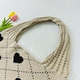 thumbnail image 3 of Bolso Mano Gran Capacidad Compras Tejer Con Patrón Corazón (D), 3 of 9