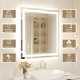 thumbnail image 5 of 36 in. W. x 32 in. H Rectangular Frameless Anti-Fog LED Lighted Dimmable Wall Mounted Bathroom Vanity Mirror, 5 of 10