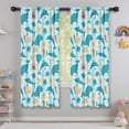 thumbnail image 5 of Funny Window Curtains for Kids Room - 42Wx63H Inch 2 Panels, Rod Pocket Colorful Cartoon Shark Patterns for Boys Bedroom Decor Preschool Classroom Curtains Playroom Living Room Window Drapes, 5 of 5