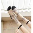 thumbnail image 6 of CHUNTIAN Sheer Socks,Vintage Transparent Flower Ankle High Socks,Thin Mesh Glass Silk Socks,No Slip Socks for Women, 6 of 7