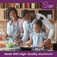 thumbnail image 2 of Chef's Star Aluminum Nonstick Cookware Pots and Pans Set, 11 piece (Purple), 2 of 7