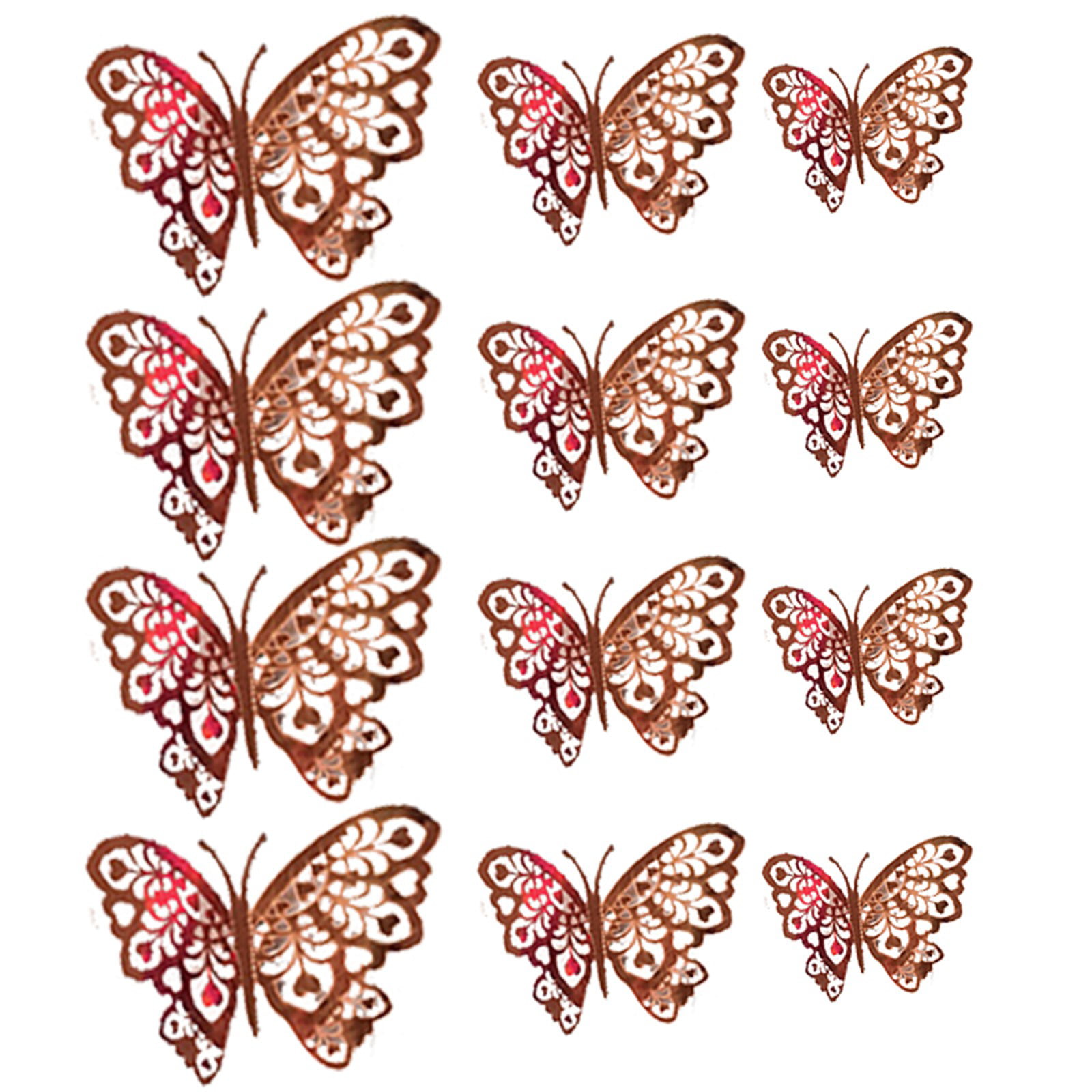 150pcs Glitter Butterfly Embellishments for DIY Wedding Party Decor 3 Colors 
