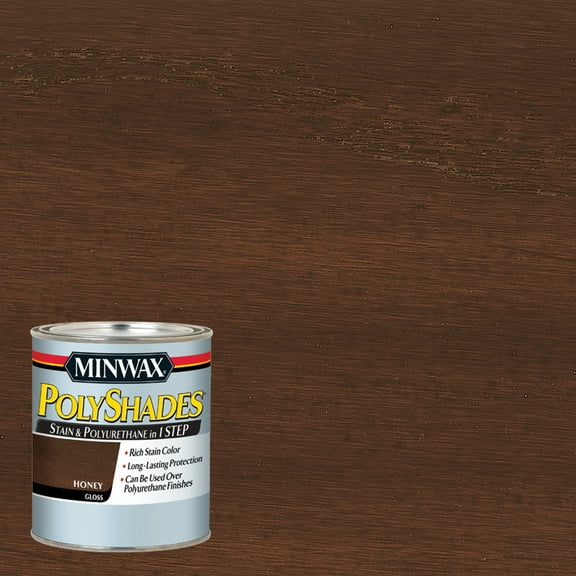Minwax PolyShades, Gloss, Honey, 1 Quart