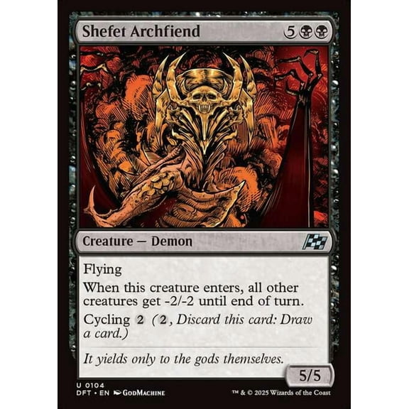 MtG Aetherdrift Uncommon Shefet Archfiend #104