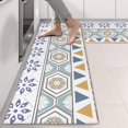thumbnail image 2 of Kitchen Rugs Sets Of 2,Colorful Geometric Striped Pattern Anti Fatigue Kitchen Mat Rugs Non Slip Washable,Decorative Kitchen Floor Mats for Kitchen,Sink,Laundry,17"X47", 2 of 5