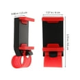thumbnail image 2 of CTIRCHIU 1Pack Red Plastic Car Steering Wheel Phone Mount For Hands-Free Calls GPS Navigation In-Car Use 3.7X1.6X1.0In, 2 of 8