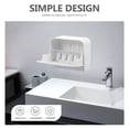 thumbnail image 3 of SOPOTUTU Rectangular Bathroom Soap Dish Holder Set - Space-Saving, Easy to Clean Soap Tray for Shower or Sink, 3 of 8