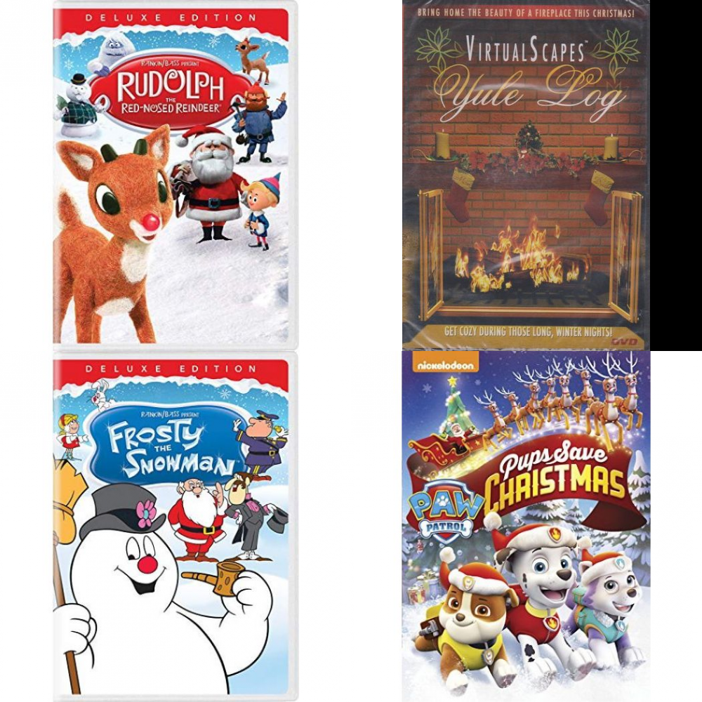 Christmas Holiday Movies DVD 4 Pack Assorted Bundle Rudolph the Red