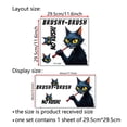 thumbnail image 4 of Adhesivos de pared con dibujos animados de gato negro con cita divertida del cepillo de dientes, 4 of 4