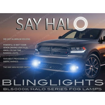 For The BlingLights Brand Angel Eye LED Fog Lights for 2014-2019 Dodge Durango