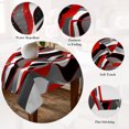 thumbnail image 5 of Red Stripe Table Cloth Waterproof Tablecloths, Grey White Ombre Geometric Modern Abstract Tablecloth Dining Table Cover for Kitchen Party Tabletop Outdoor, Square Tablecloth 60x60 Inch, 5 of 9