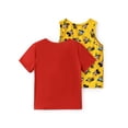thumbnail image 2 of Disney Mickey Mouse Pack de 2 camisetas sin mangas y remeras para niño, rojo y amarillo, 2 of 7