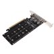 thumbnail image 2 of Array Expansion Card, PCIE X16 To M.2 M KEY Expansion Card 4 Port  For Home ANGGREK PCIE X16 to M.2 M KEY Adapter Card, 2 of 8