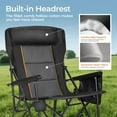 thumbnail image 4 of Heavy Duty High Back Camping Chairs with Cup Holder Oversized Folding Chair Outdoor Chair with Headrest,Lawn with, 4 of 7