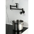 thumbnail image 2 of Kingston Brass KS8105CG Fuller Wall Mount Pot Filler Faucet, Oil Rubbed Bronze, 2 of 7