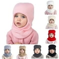 thumbnail image 5 of Toddler Balaclava Hat Scarf Earflap Set 2 in 1 Toddler Warm Windproof Knit Hood Hat for Cold Weather Toddler Winter Hat Boy 1-6 Years, 5 of 5