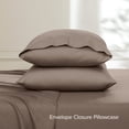 thumbnail image 4 of Bare Home Premium 1800 Collection 4-Piece Bed Sheet Set with Envelope Pillowcases, King, Taupe, 4 of 9