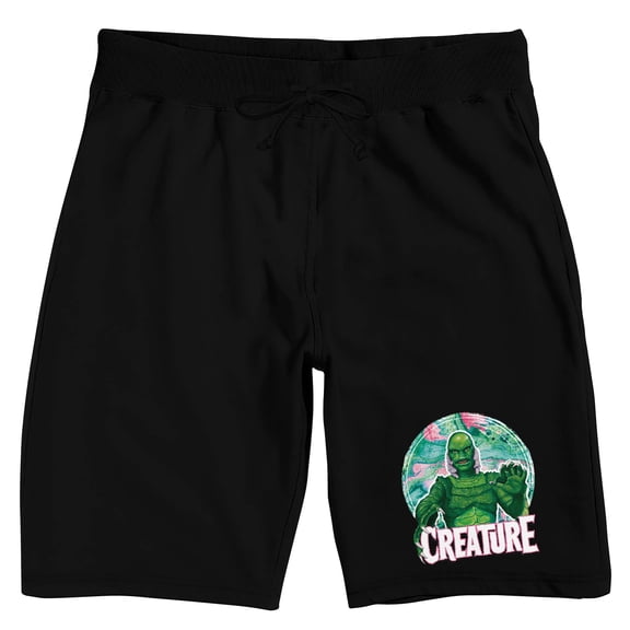 Creature From the Black Lagoon Men's Black Lounge Shorts-M