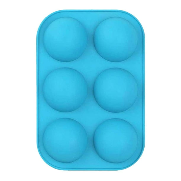 de silicona semiesférico de 6 cavidades, para hornear para bombas caliente, pasteles, gelatina, mousse de , fácil Azul Baoblaze molde de chocolate
