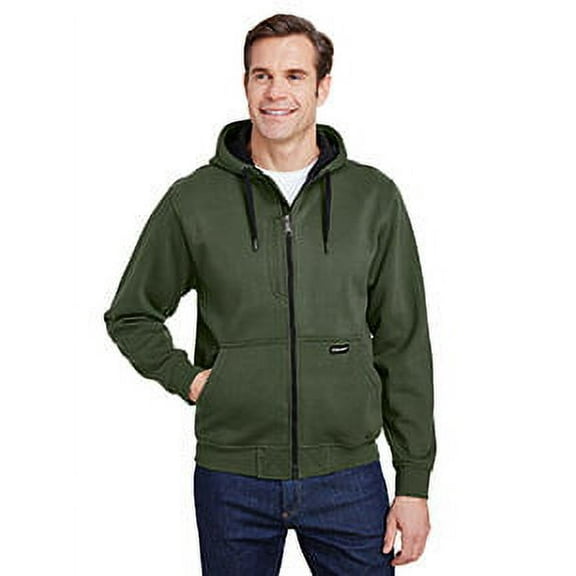 Men's Bateman Power Full Zip Hooded Fleece - FATIGUE - XL