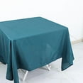 thumbnail image 6 of BalsaCircle 10 Pieces 70" x 70" Peacock Teal Square Polyester Tablecloths Table Cover Linens, 6 of 8