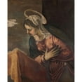thumbnail image 3 of Jacopo Tintoretto 20x24 Black Modern Framed Museum Art Print Titled - Virgin from the Annunciation to the Virgin (1560 - 1585), 3 of 5