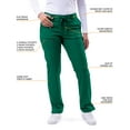 thumbnail image 3 of Adar Pro Scrubs For Women - Skinny Leg Yoga Scrub Pants - P4100P - Hunter Green - M, 3 of 7