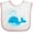 White and Pink, variant on Inktastic Cute Blue Whale in Nautical Hat Boys or Girls Baby Bib