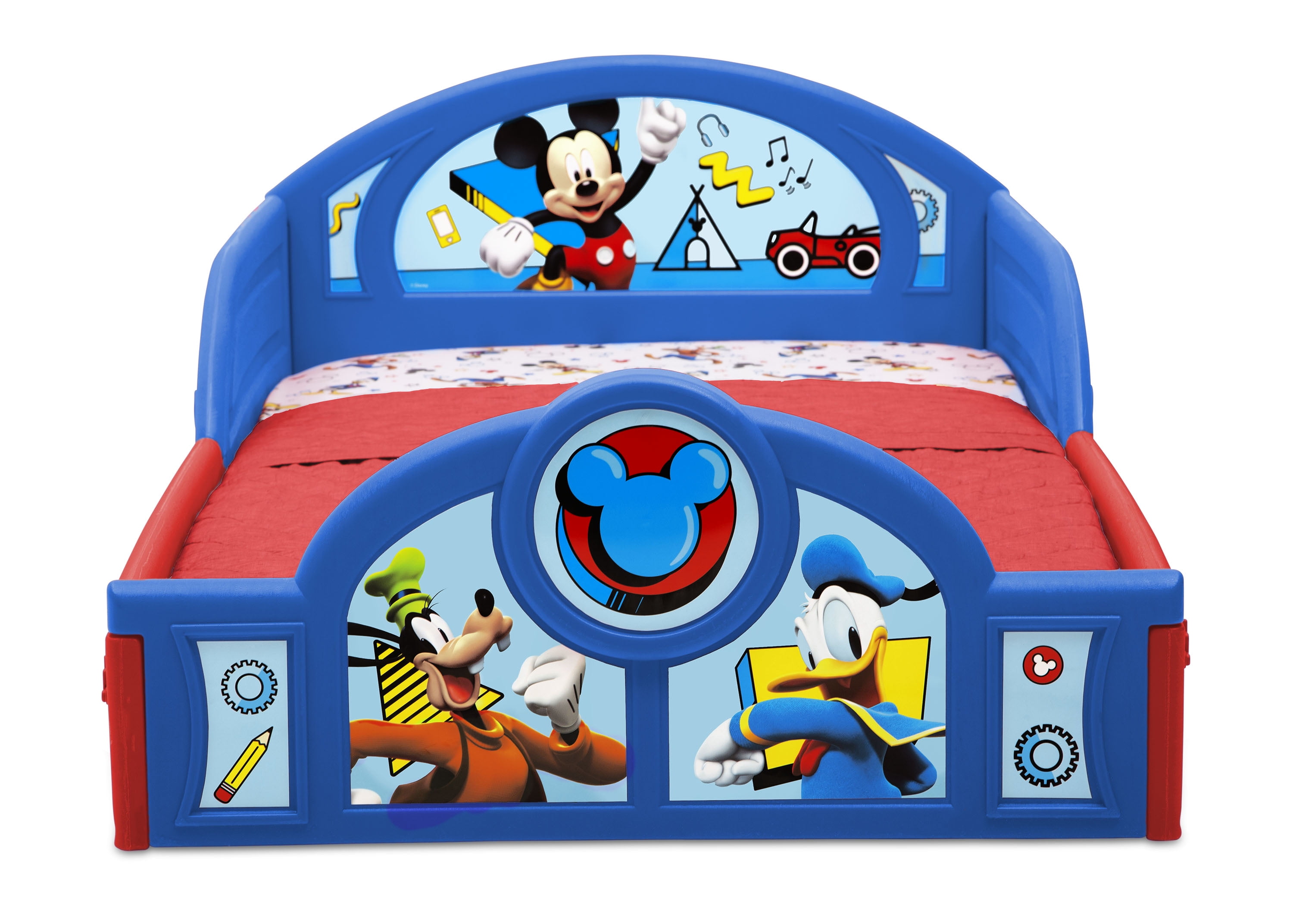 Cama De Disney Mickey Mouse Para Niños Pequeños De Plastico Roja Toddler Bed 