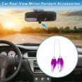 thumbnail image 2 of Unique Bargains Metal Faux Rhinestone Faux Diamond Car Rear View Mirror Pendant Accessories Car Hanging Ornament Assorted Color Rose Red, 2 of 6