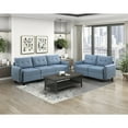 thumbnail image 5 of Lexicon Garren Textured Sofa in Blue, 5 of 5