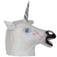 thumbnail image 3 of Skeleteen Unicorn Head Costume Accessory - Realistic White and Pink Animal Unicorn Horse Head for All Ages, 3 of 10