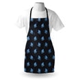 thumbnail image 4 of Octopus Apron, Watercolor Ocean Inhabitants Marine Inspired Illustration Abstract Silhouettes, Unisex Kitchen Bib with Adjustable Neck for Cooking Gardening, Adult Size, Blue Dark Blue, by Ambesonne, 4 of 4