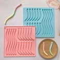 thumbnail image 4 of 1pc Size and Shape Worm Soft Candy Silicone Mold DIY Chocolate Candy Pudding Biscuit Ice Grid Tray, 4 of 9